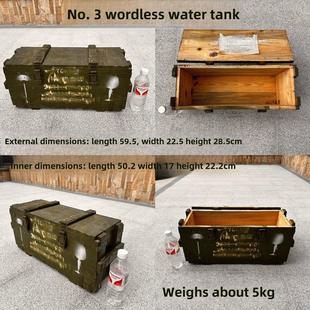 3号实木退役箱弹药箱子弹箱场地布置松木绿色工具箱木质炮弹箱