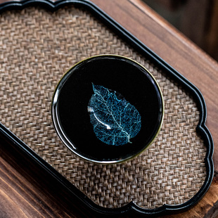 稀雀 吉州窑非遗 文丘 吉州窑冰蓝木叶盏