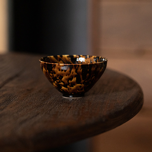 稀雀 吉州窑非遗 文丘 玳瑁天目束口杯