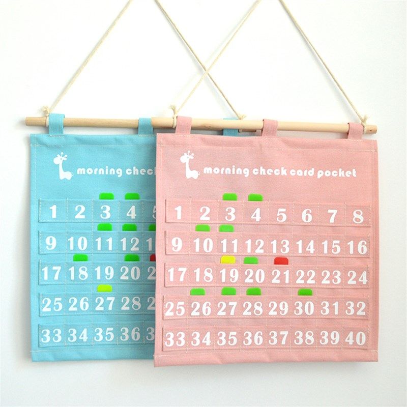 防水帆布幼儿园晨检卡袋 晨检卡收纳展示袋 健康卡展示袋 公示袋