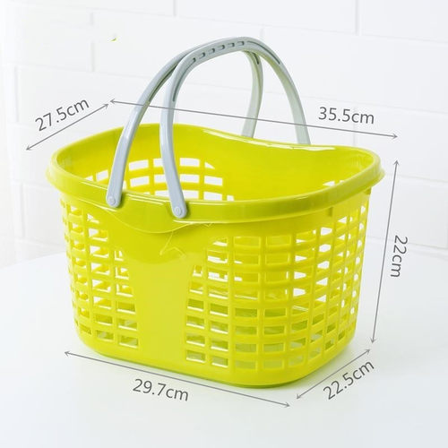 购物篮手提篮塑料筐超市篮大号啤酒篮子 小号买菜篮子草莓采摘篮