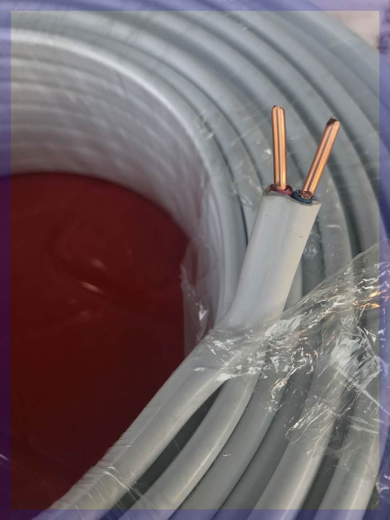 电线电缆护套线4平方毫米2芯国标双芯护导线家装纯铜白色二芯50米