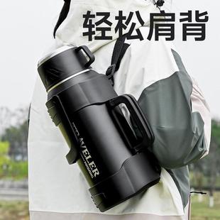 新款 316大容量不銹鋼保溫壺泡茶壺保溫杯男女便攜車載旅行暖水瓶