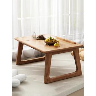 飘窗小桌子家用榻榻米折叠实木茶几窗台地上炕桌日式茶桌阳台矮桌