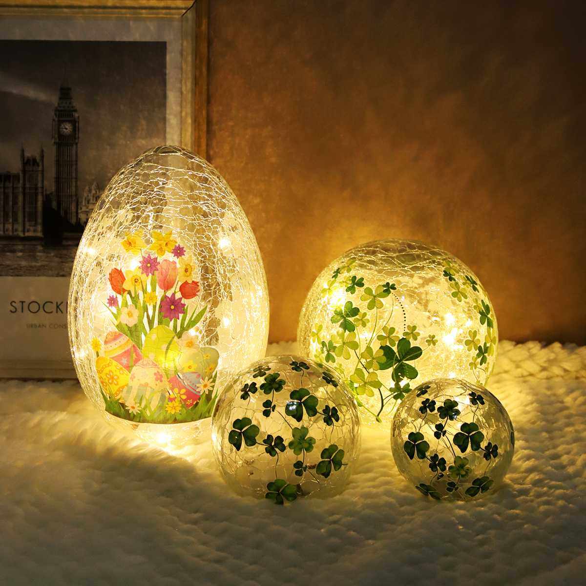 创意裂纹蛋形灯玻璃水炸球床头小夜灯裂纹玻璃球led灯罩,家装灯饰光源,氛围灯,淘宝优惠券,粉丝福利购,淘宝优惠卷