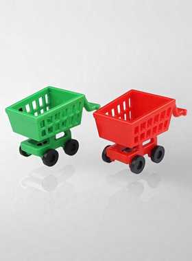 MOC小颗粒积木超市购物车 手推车 41362 2496 绿色红色小场景道具