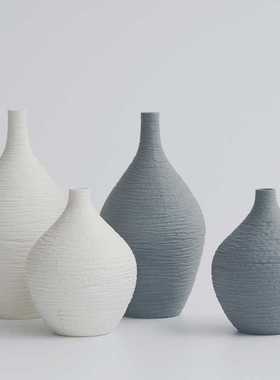 跳刀工艺花瓶日式装饰白色细嘴小爆款SHEINTEMU装饰花瓶