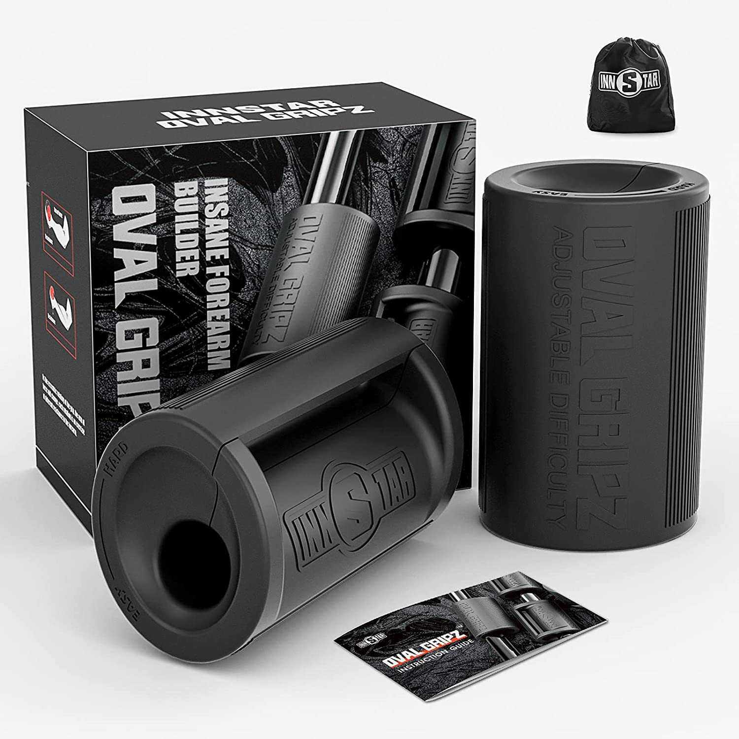 Oval Gripz 手臂训练辅助器杠铃哑铃硅胶把套龙门架力量健身握把