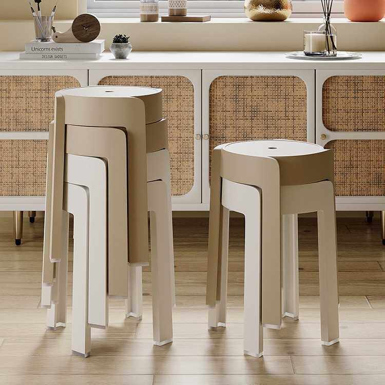 奶咖塑料加厚家用凳子现代特厚圆凳风车凳简约高凳可叠放防滑椅子,住宅家具,其它凳子,淘宝优惠券,粉丝福利购,淘宝优惠卷