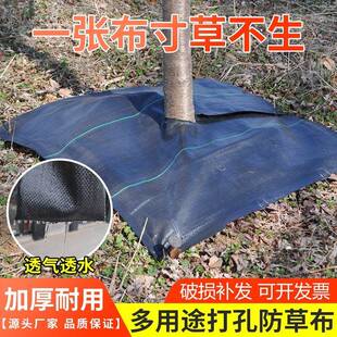 新品防草布农用除草布抗老化园艺地布裁片打孔切片盖草透气透水布