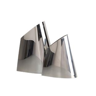 现代轻奢不锈钢花瓶摆件样板间家居客厅插花桌面创意锥形花器饰品