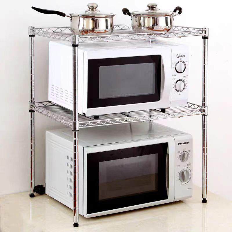 两层桌面烤箱架层厨房置物架微波炉架调料架锅架储物隔层架