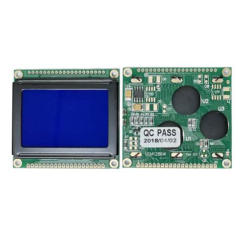 STN蓝色屏幕LCM液晶显示屏模组lcd液晶屏12864图形点阵屏带背光