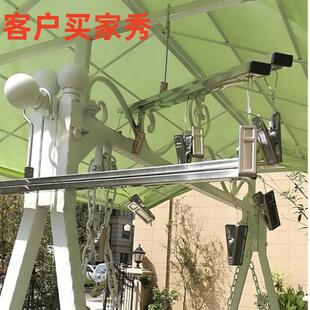 十字晒床单衣架晾被架折叠量被套多功能民宿旅馆晒被罩多夹子衣架