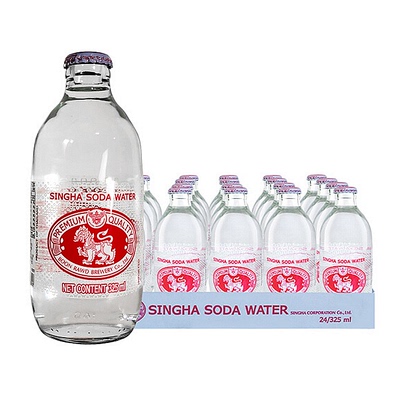 山姆 泰国进口SINGHA伟狮苏打水325ml玻璃瓶胜狮气泡水无糖苏打水