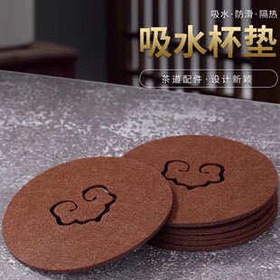 毛毡软木杯垫茶杯垫隔热防水简约咖啡垫茶杯垫纯软木杯垫日式酒吧