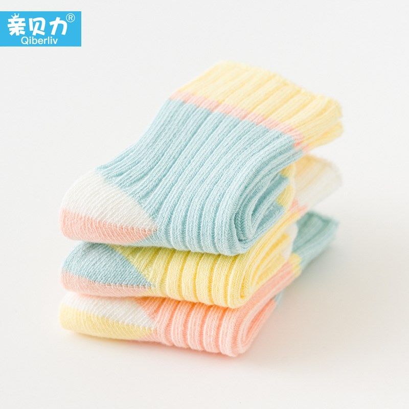 婴儿袜子春秋纯棉1岁3-t6个月满月新生儿宝宝百天无骨女婴中筒可