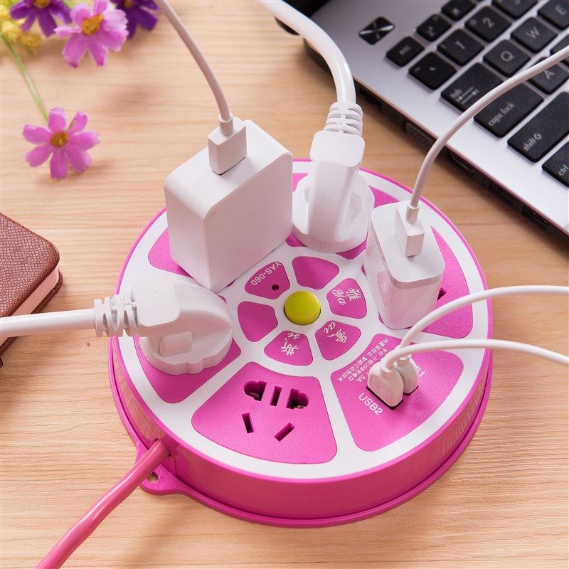 创意智能多功能插座带USB开关多孔F电源家用排插多用充电器插线板