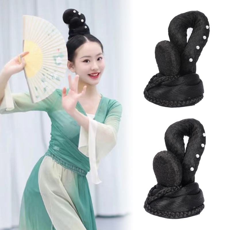 古装敦煌头饰飞天舞蹈假发吉祥天女发饰民M族舞饰品幻世长安汉服