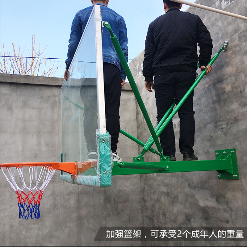 壁挂式篮球架标准j篮球板钢化玻璃家用室内外篮板挂墙式篮球框户