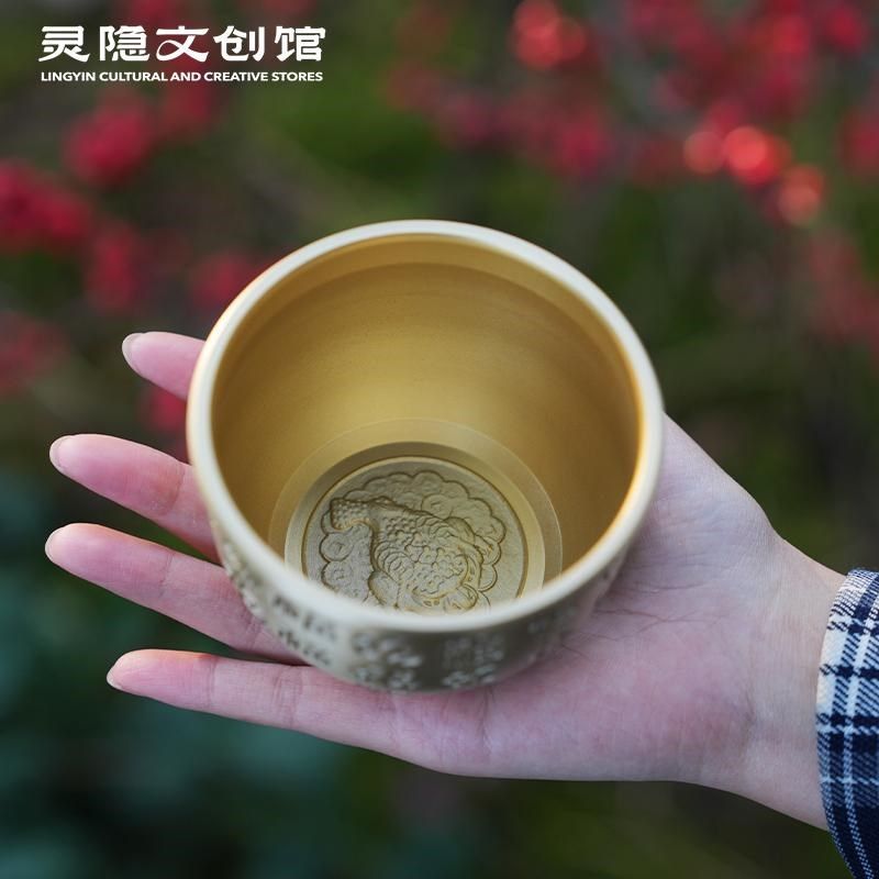 灵隐百福缸黄铜米缸招财聚财聚宝盆摆件办公O桌面玄关摆件新年摆,家居饰品,桌面摆件,淘宝优惠券,粉丝福利购,淘宝优惠卷