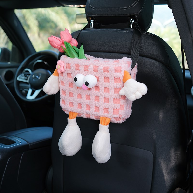 可爱怪兽车载垃圾桶挂式车内垃圾袋汽车雨L伞收纳置物桶车用好物