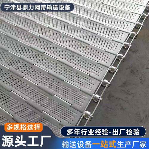 烤炉304不锈钢链板铸件处理传动链茶叶脱水晾晒耐温挡板式链板