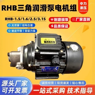 RHB-2.5/1/1.6/1.5/3.15/4JZ摆线齿轮油泵电机组120W润滑泵JW5624