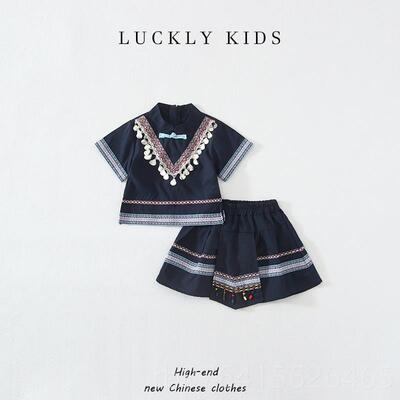 正品月三苗民族服装儿童广西壮族男童三疆少数民族风儿女童幼园演