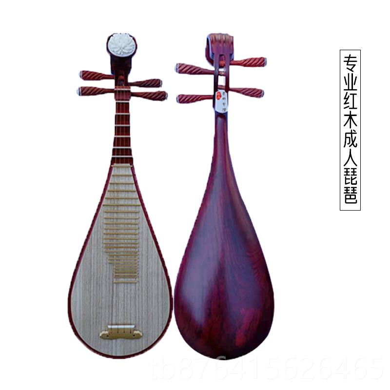 正品花梨木级琵乐器初学专者成人儿童琵琶演奏红琶木鸡翅木专业考