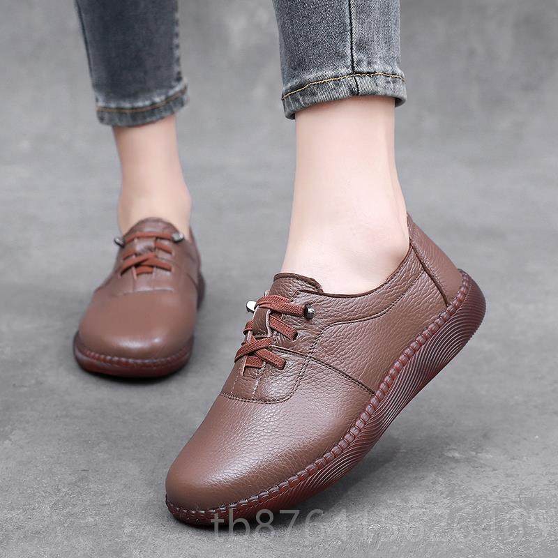 正品春人秋新款平底女鞋休皮闲口单鞋中老年皮鞋女妈妈鞋真软底深,女鞋,深口单鞋,淘宝优惠券,粉丝福利购,淘宝优惠卷