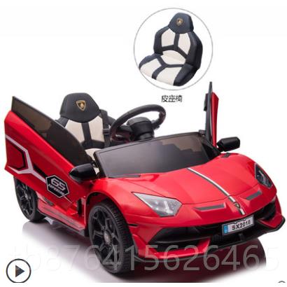 正品兰博基尼车儿童电动四轮汽具车遥控玩车童可坐人小孩带摇摆宝