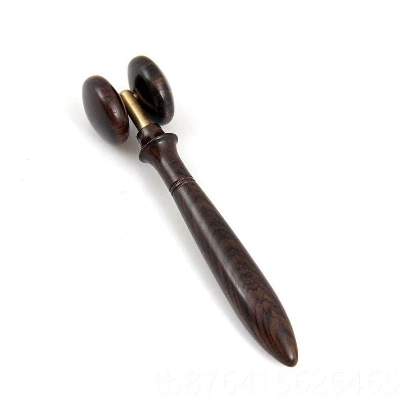 正品乌滚木手工瘦脸部按摩棒轮手指按摩推脸器面部部美工具脸按摩