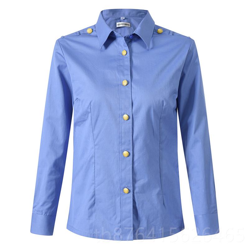正品路铁新式路服19式女衣外穿长衬袖春女款工作服秋短袖衬衫铁路