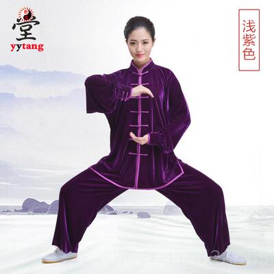 正品加厚金丝绒太极服南韩绒秋冬服比年赛中练功服中老男女款表演