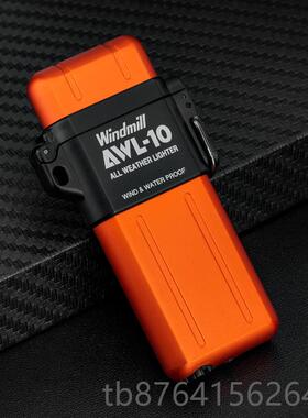 正品日本l正版Win防dmi气l风车气体充打火机户外高原防风水AWL-10
