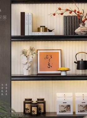 样板间新中式装饰品摆件样品屋展示中心软装配饰书房茶室桌面摆设