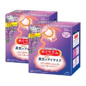 花王KAO美舒律发热蒸汽眼罩睡眠遮光眼部放松贴合12片 2薰衣草香
