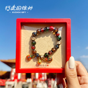 行走的徐州 宝莲寺香灰琉璃吞金兽手串丨徐州旅游纪念品文创手串