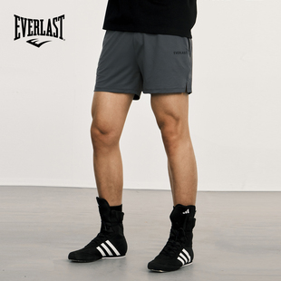 美国EVERLAST拳击训练短裤男女凉感透气速干抗皱印花机能三分裤春