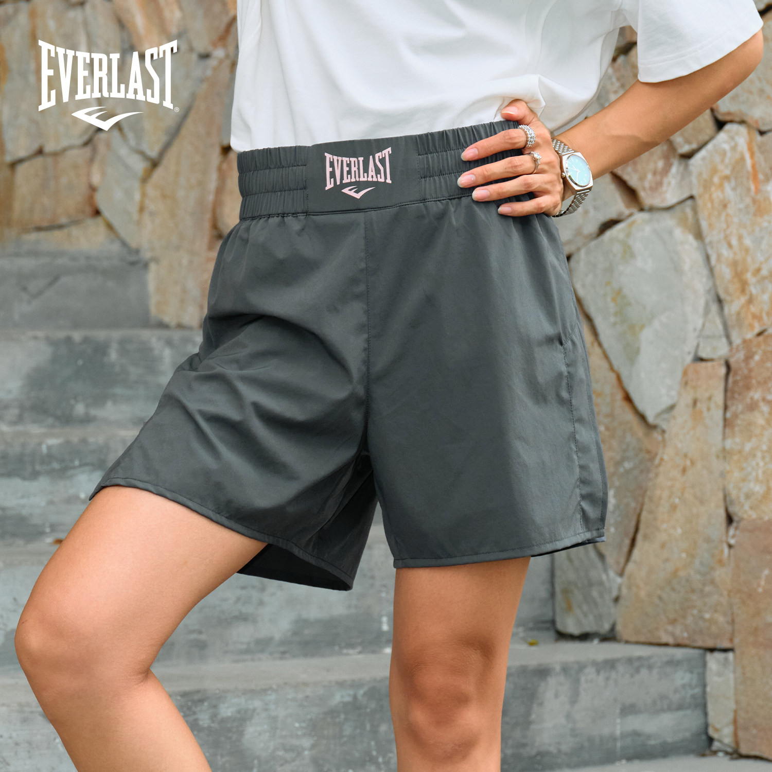 美国EVERLAST拳击裤男跑步运动健身高弹速干凉感防走光三分短裤女,运动服/休闲服装,运动中长裤／短裤,淘宝优惠券,粉丝福利购,淘宝优惠卷