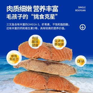 Joyme着迷带皮三文鱼冻干狗狗零食猫零食磨牙猫咪宠物增肥发腮