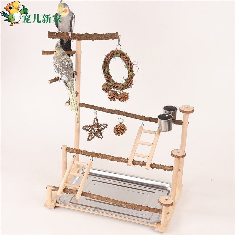 花椒木鹦鹉站架攀爬架鹦鹉秋千爬梯鹦鹉玩具解闷自嗨牡丹鸟玩具,宠物/宠物食品及用品,鸟玩具,淘宝优惠券,粉丝福利购,淘宝优惠卷