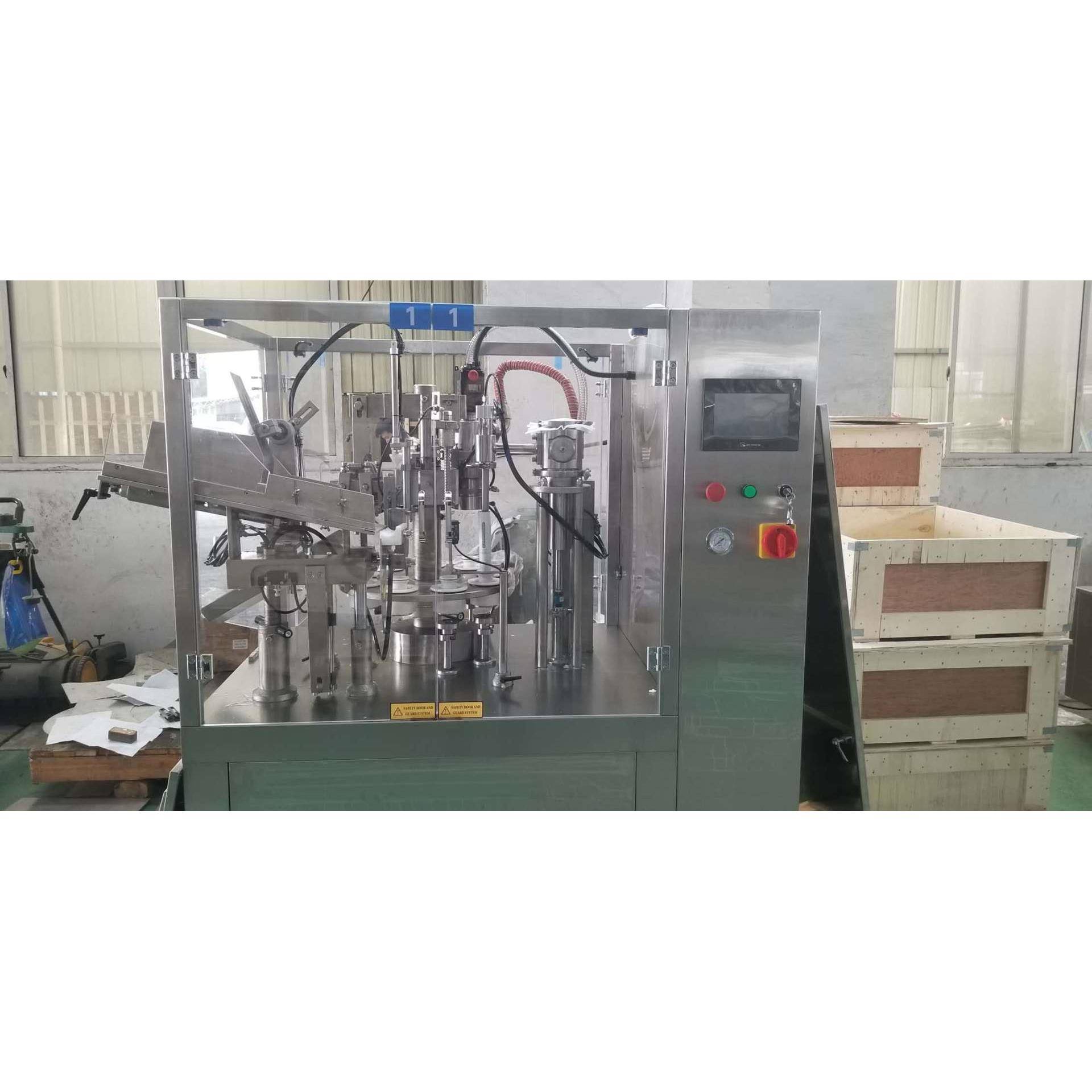 中草药膏体加热搅拌全自动灌装封尾机