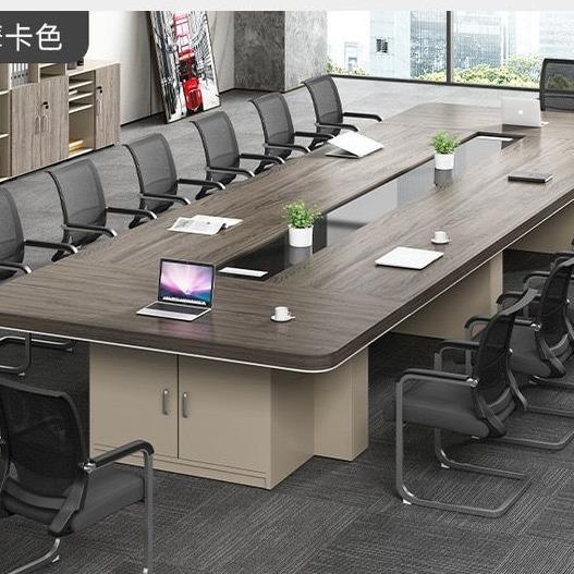 简约现代大小型培训桌会议室长桌办公家具洽谈桌椅组合办公会议桌