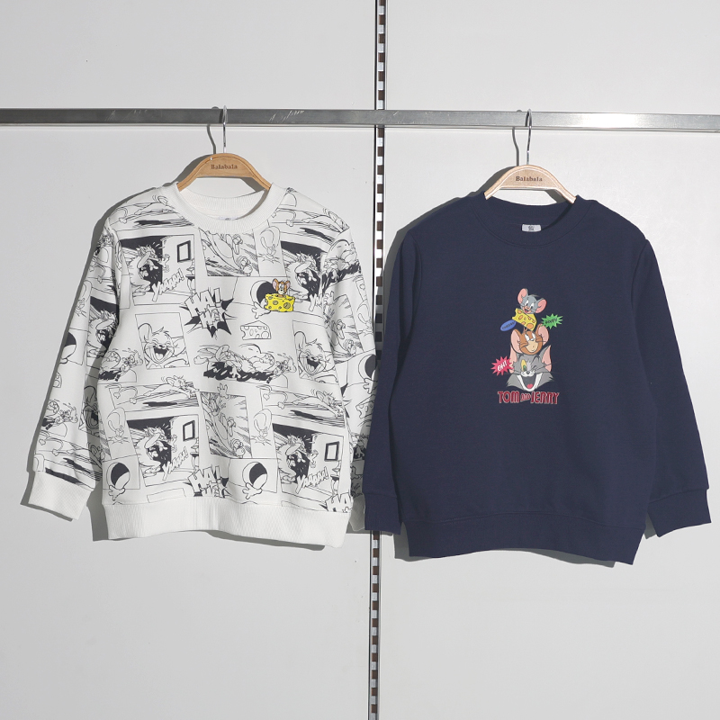 巴拉巴拉童装2025冬装新款男中幼童圆领卫衣202425121105