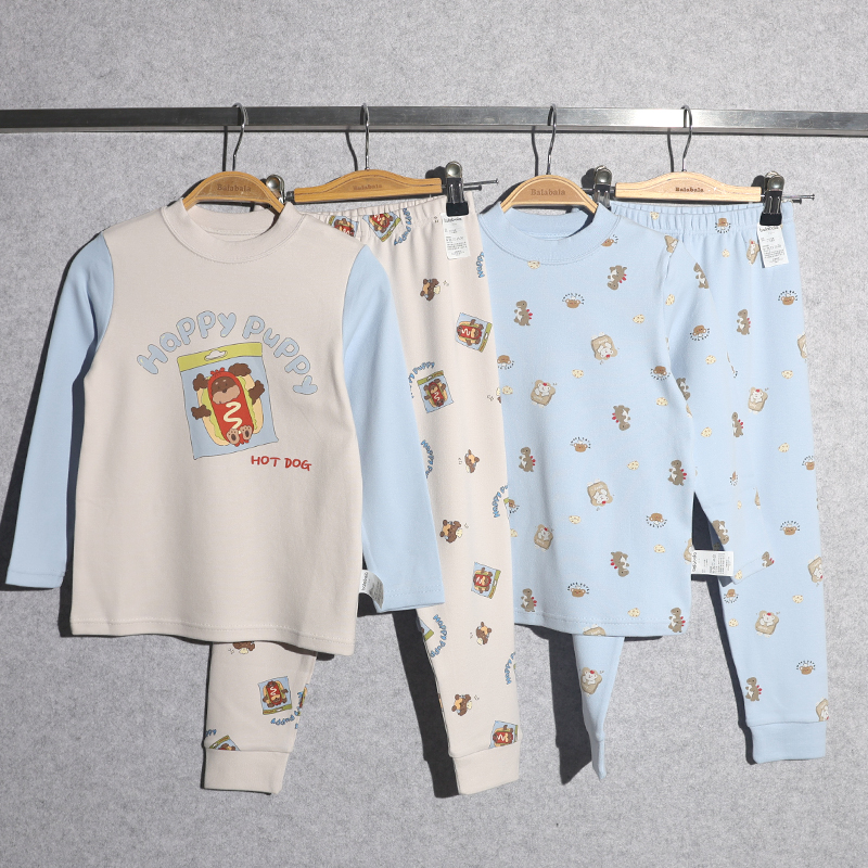 巴拉巴拉童装2025冬装新款男幼童内衣套装儿童秋衣裤206425169105