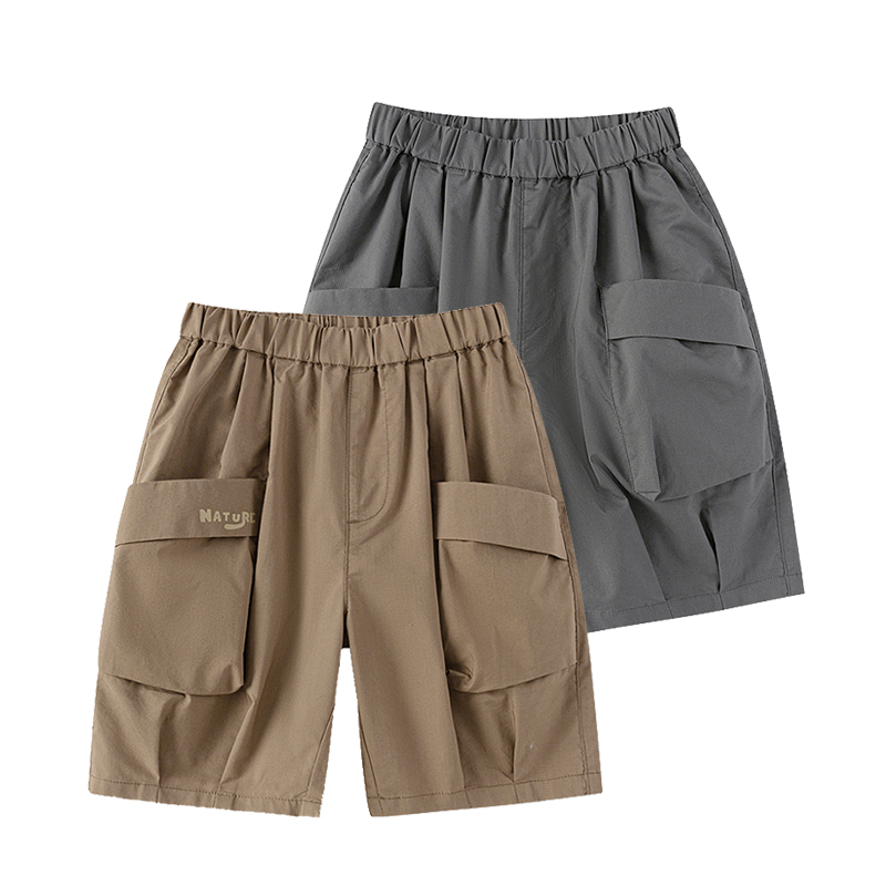 巴拉巴拉男幼童宽松百搭中裤2025年夏季清凉休闲短裤201225109102