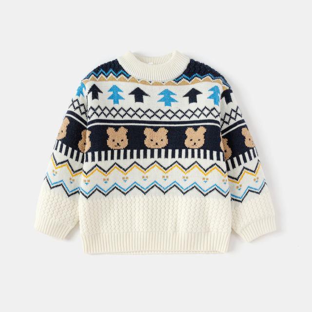 巴拉巴拉男小童针织衫宝宝冬装2024新款儿童加厚毛衣201424103105