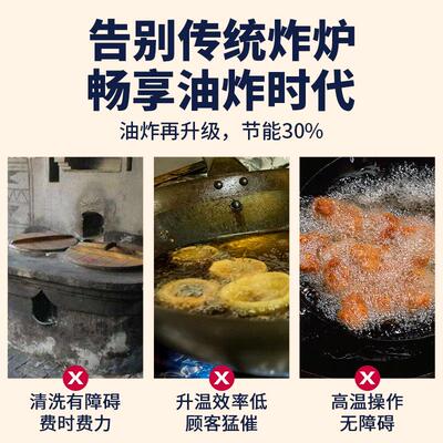 炸BTC酥丸子搅拌油炸绞肉机核桃仁机金丝炸馓子节能油锅商用全自